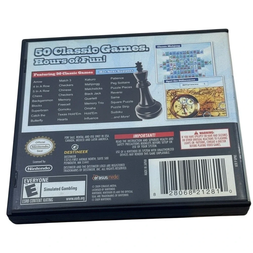 Nintendo‎ DS 50 Classic Games Case & Manual – No Cartridge